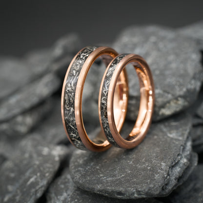Ringset Rosegold Meteorit Apollo Fablano