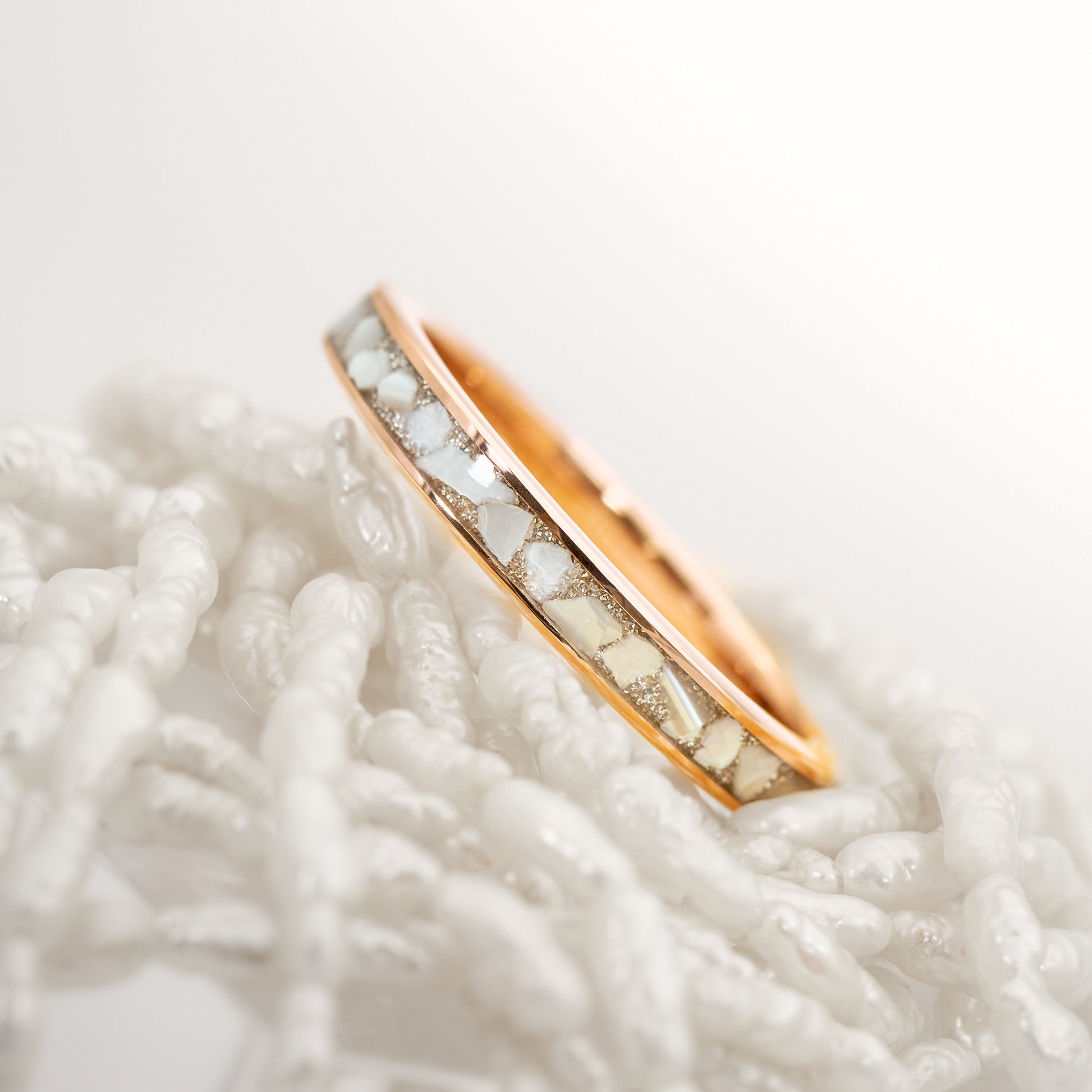 Roségold Ring für Damen Perlmutt von Fablano