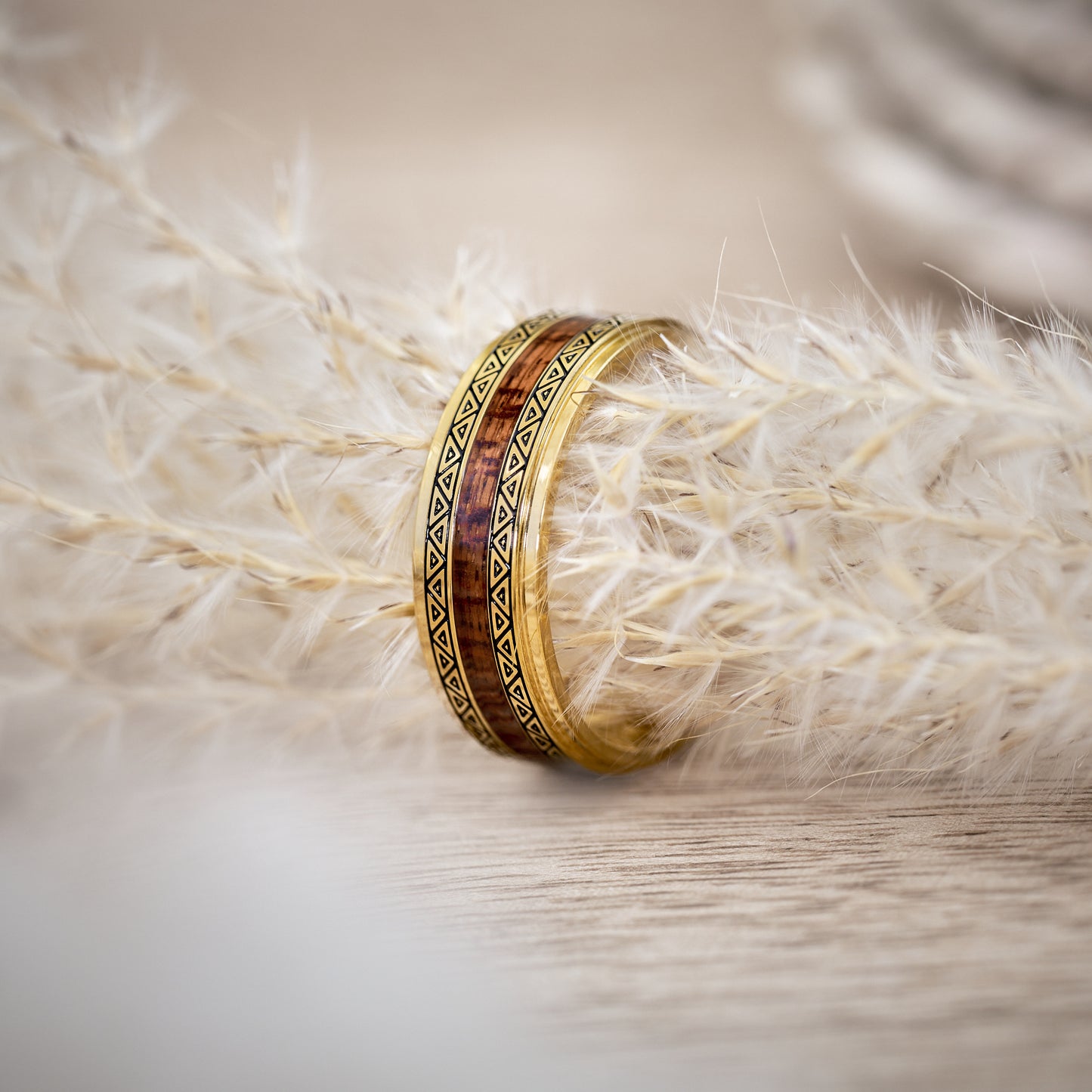 Verlobungsring Holz Herren in Gold Bermuda von Fablano