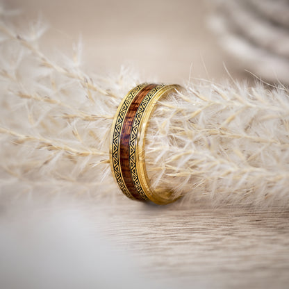 Verlobungsring Holz Herren in Gold Bermuda von Fablano