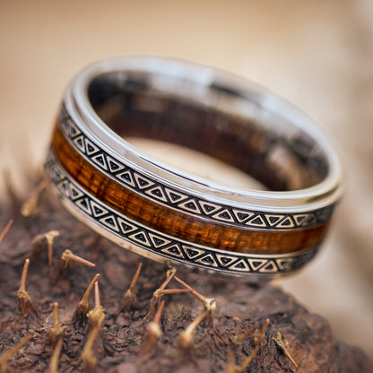 Verlobungsring Holz in Silber Bermuda von Fablano