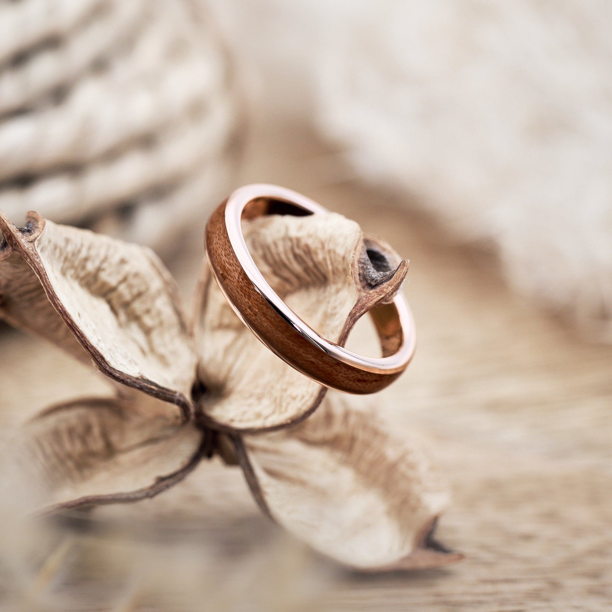 Verlobungsring Holz in Rosegold Elano von Fablano