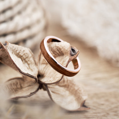 Verlobungsring Holz in Rosegold Elano von Fablano