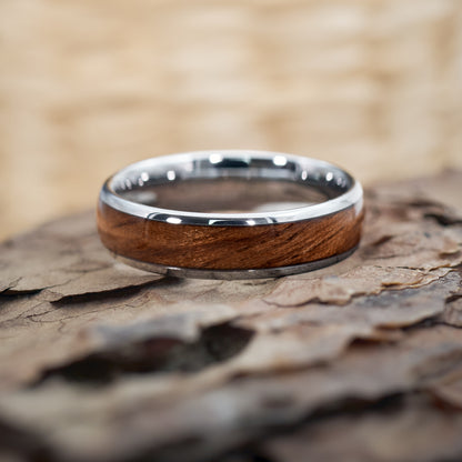 Verlobungsring in Silber aus Holz Elano von Fablano