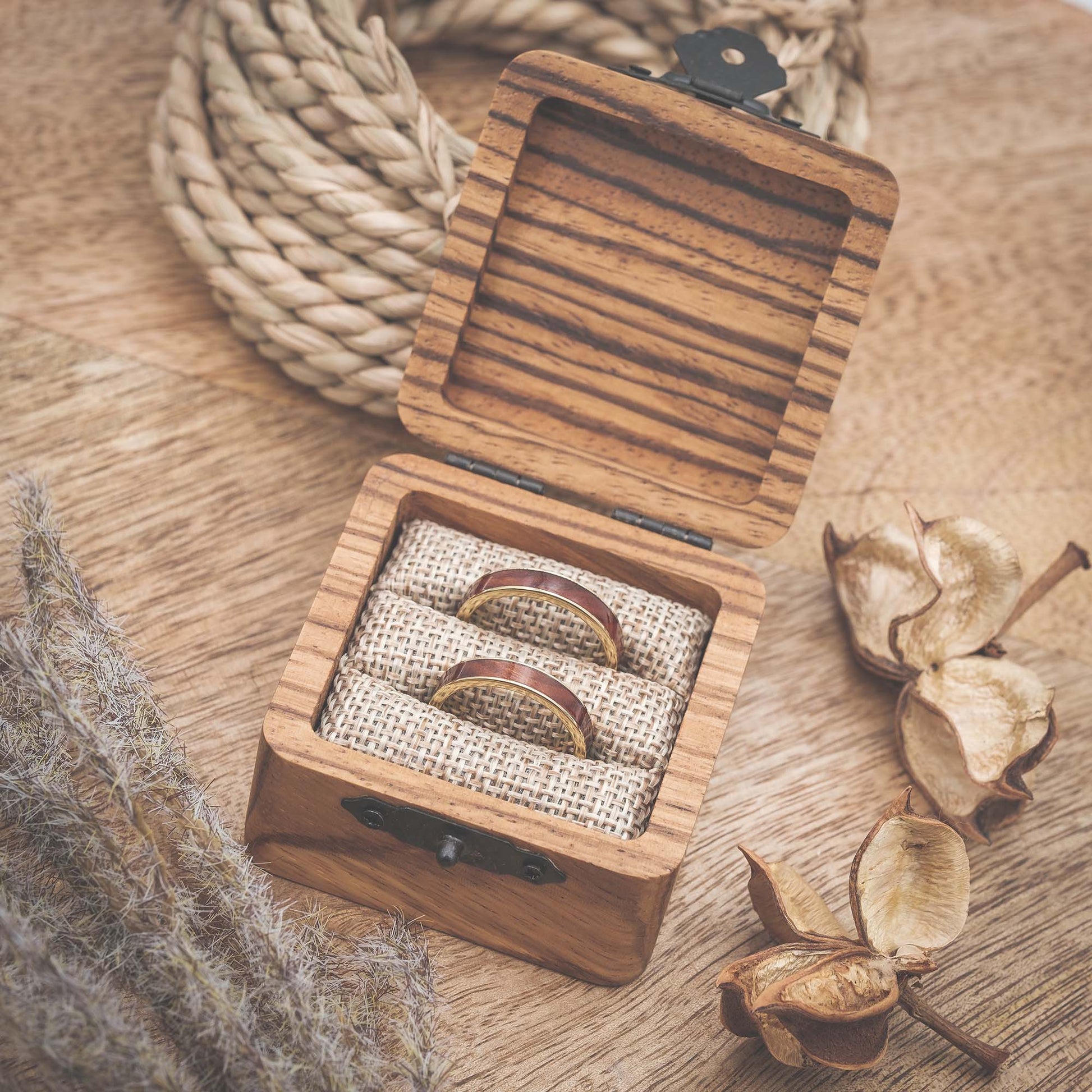 Eheringe Holz Gold Auren von Fablano