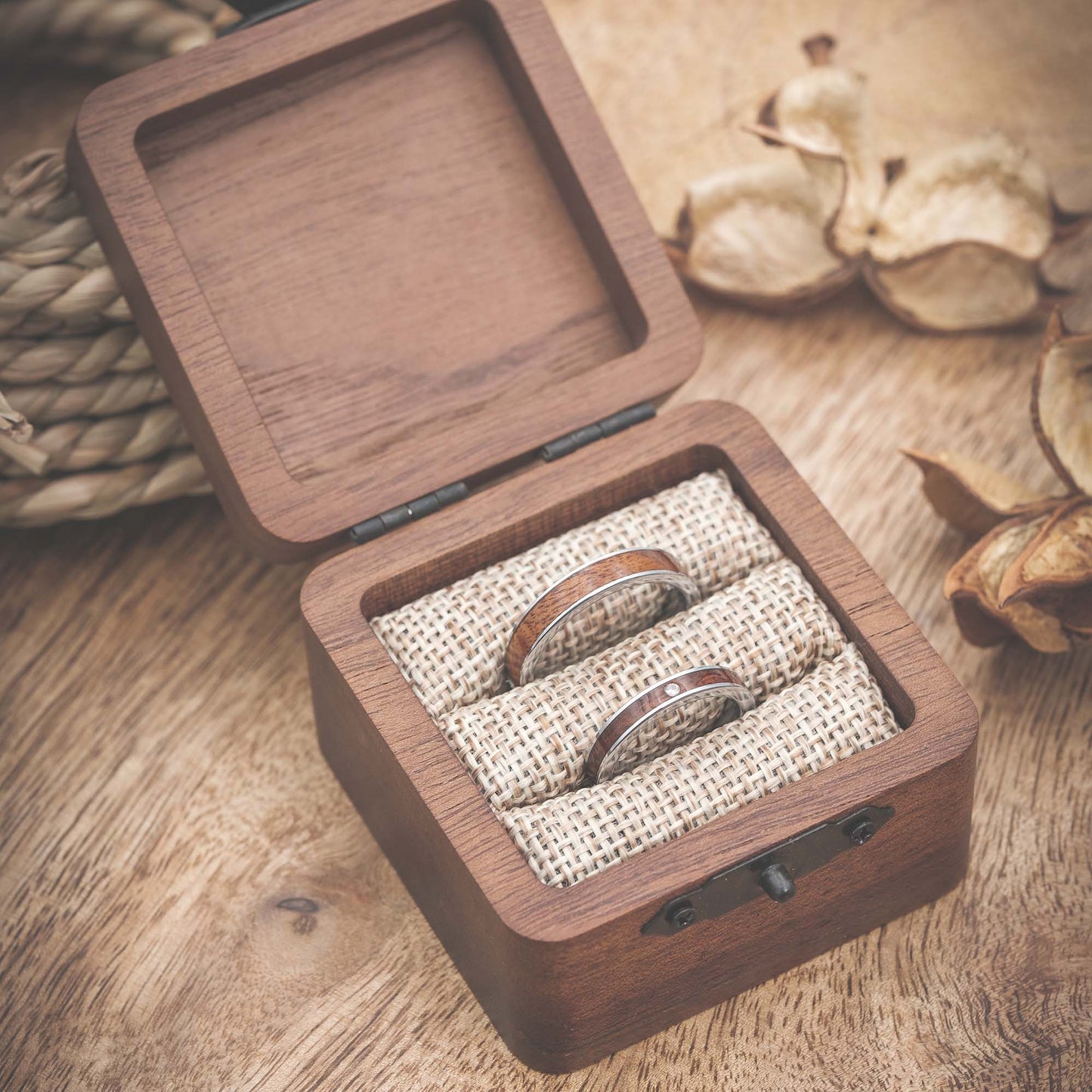 Eheringe Holz in Silber Ravion von Fablano