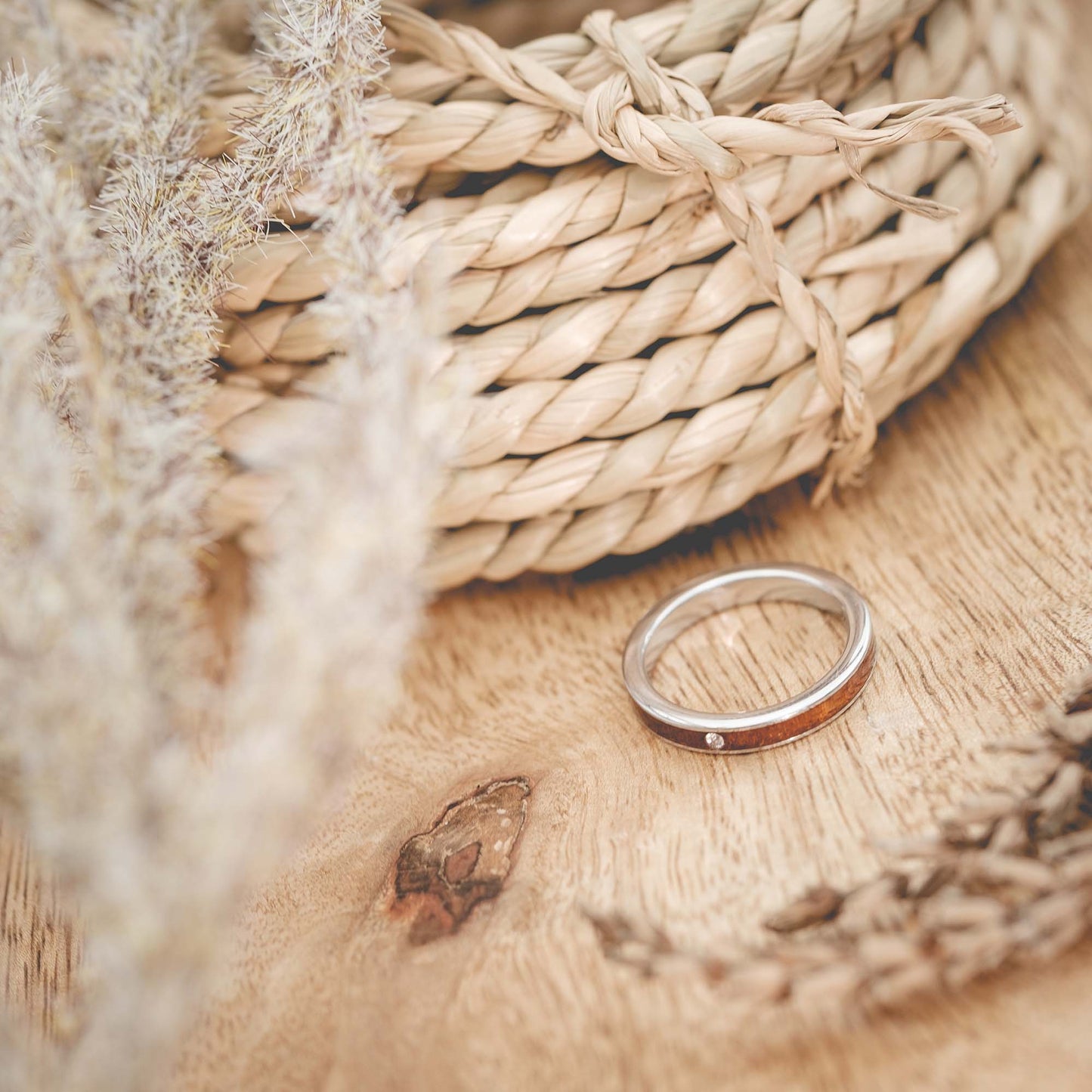 Holz Partnerring in Silber Ravion von Fablano