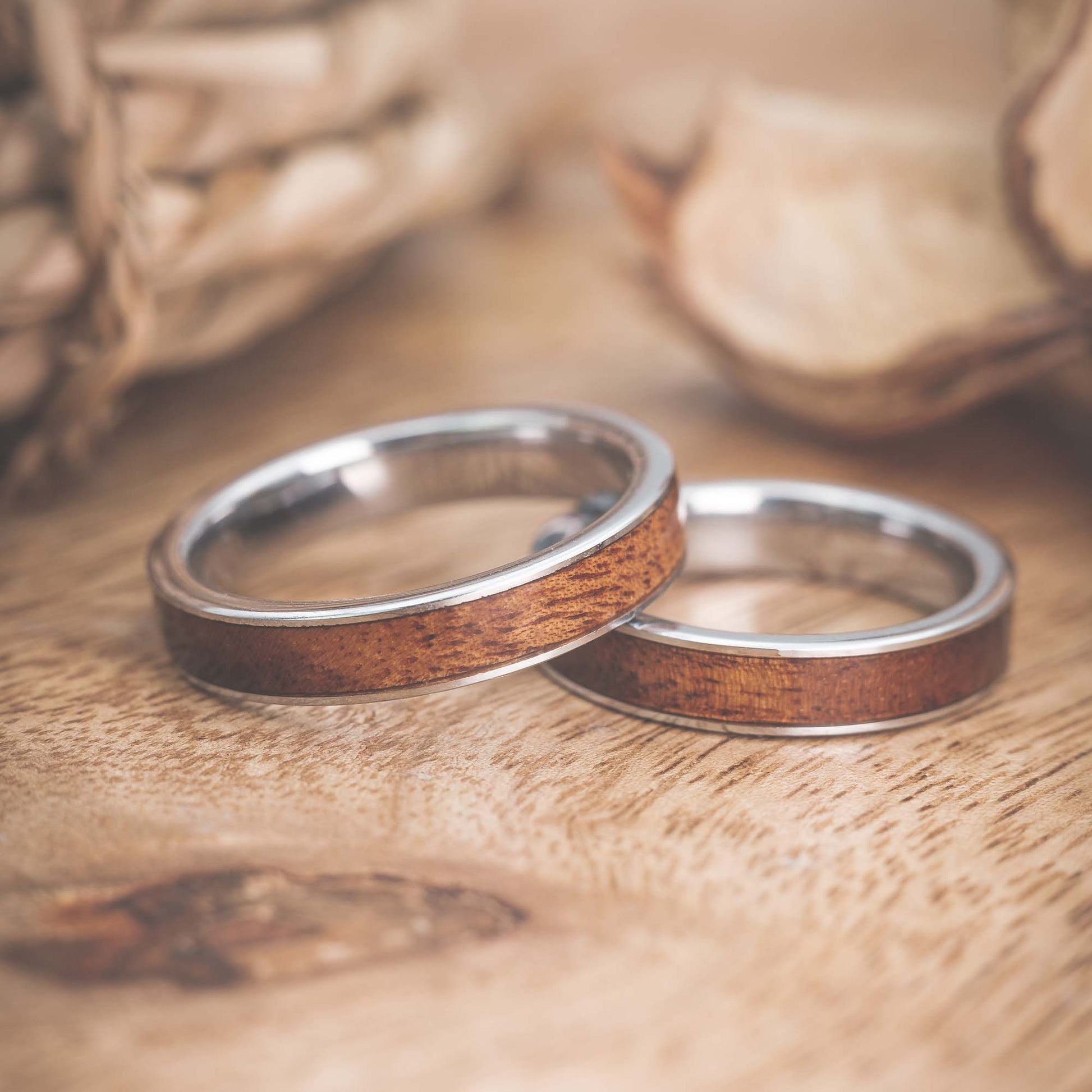 Holz Partnerringe Silber Ravion von Fablano