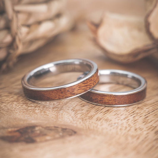 Holz Partnerringe Silber Ravion von Fablano