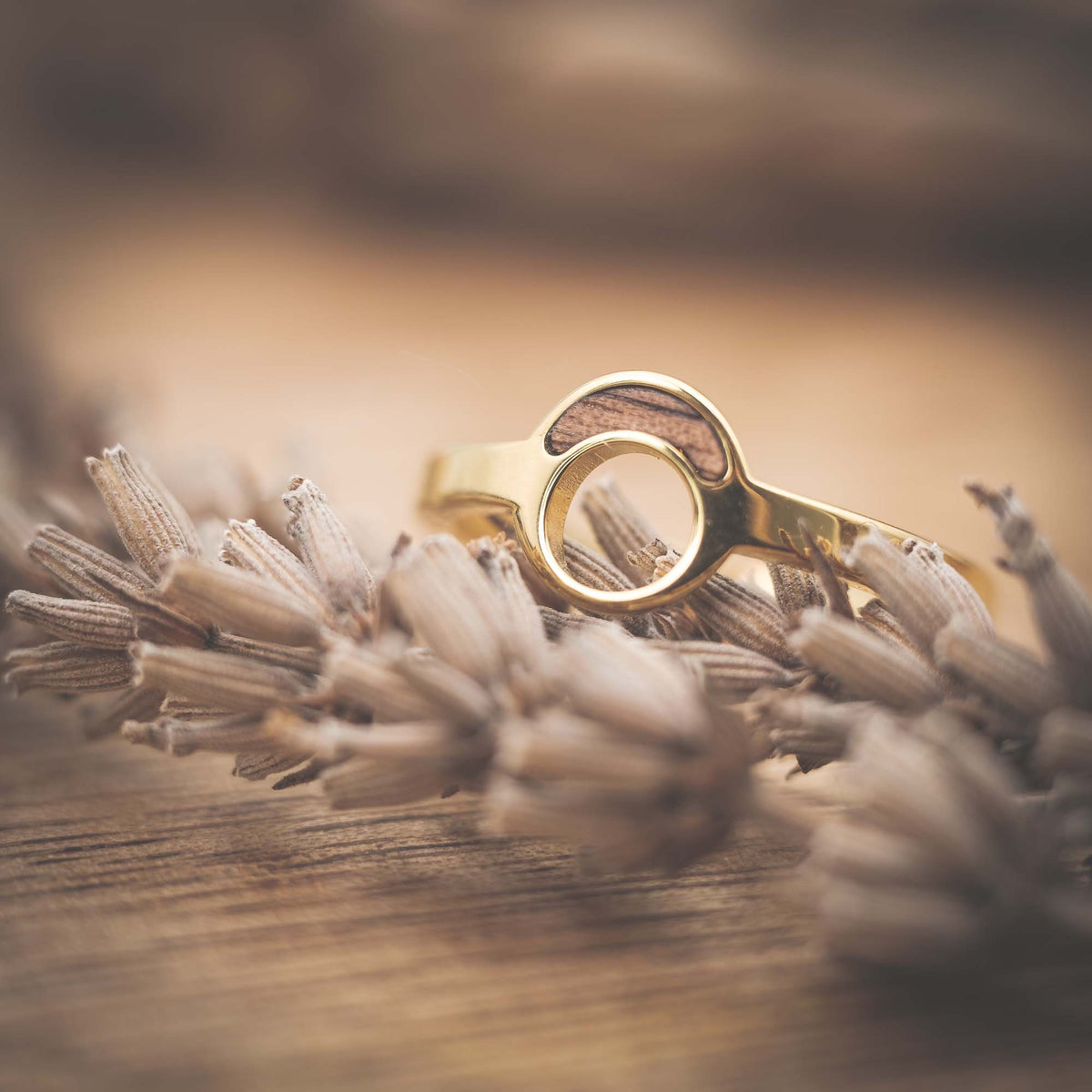 Holzring Damen Gold Ciculion von Fablano