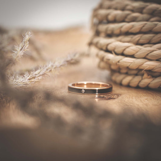 Holzring Damen Rosegold Fablano