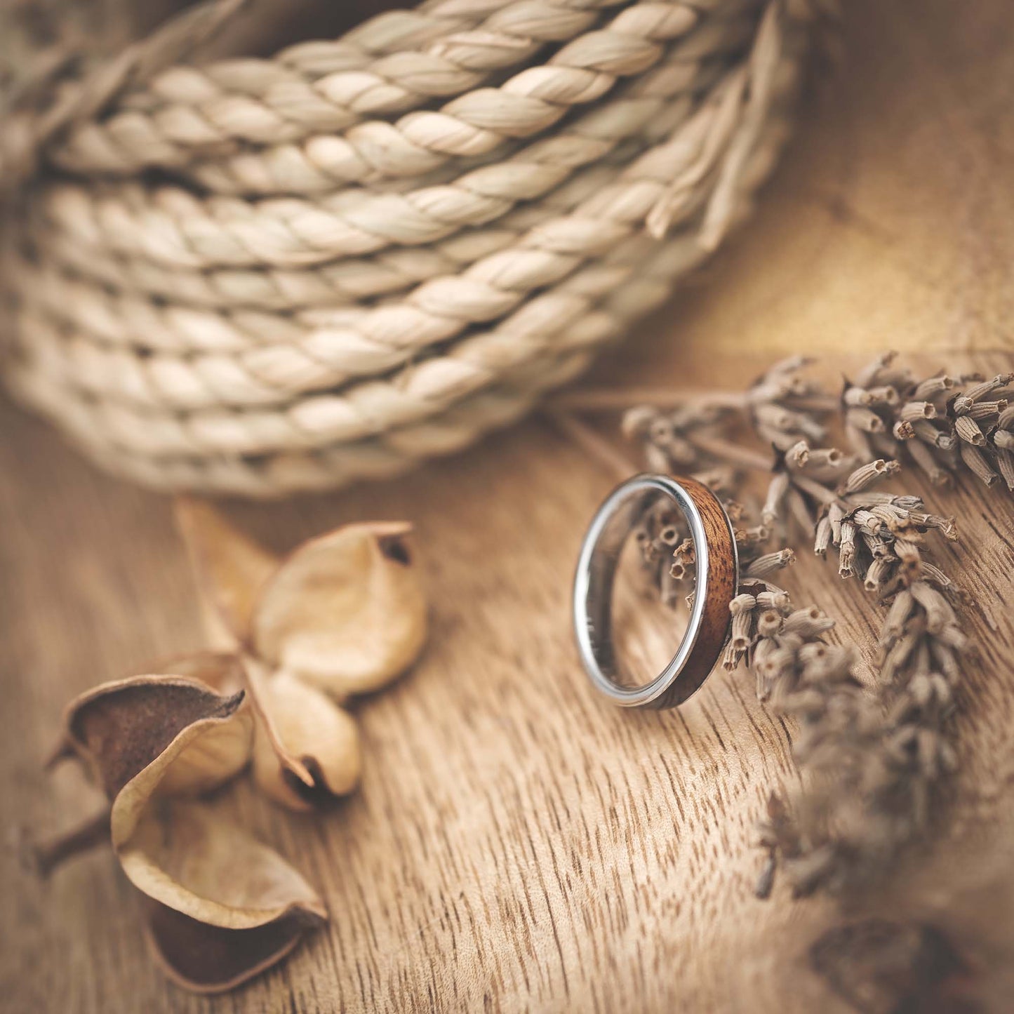 Partnerring Holz Silber Ravion von Fablano