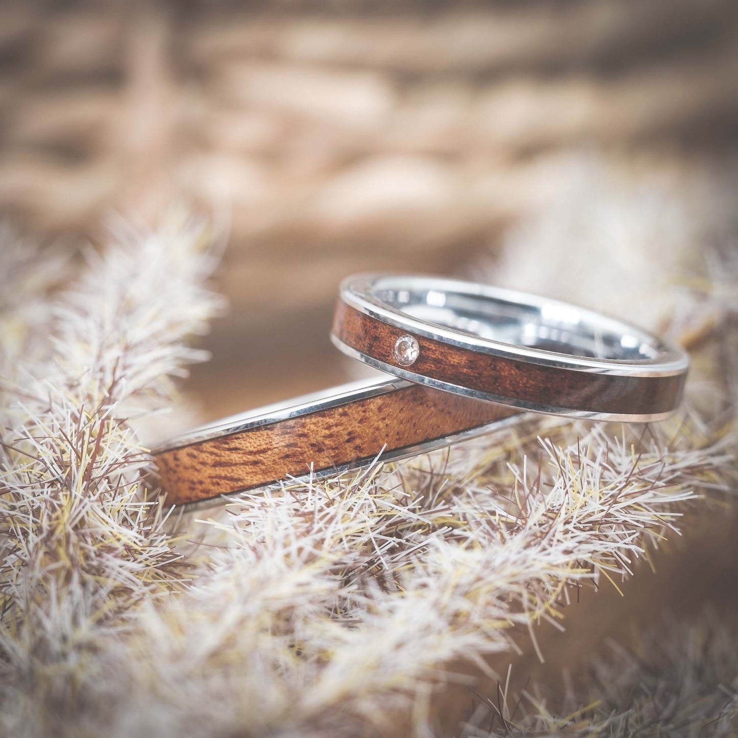 Partnerringe Holz in Silber Ravion von Fablano